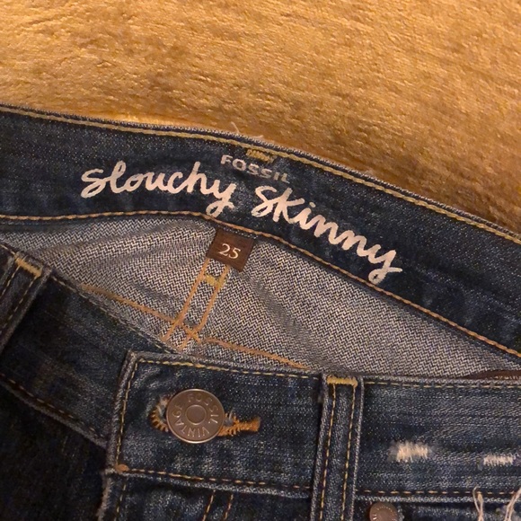 Fossil slouchy skinny Jeans size 25 - Picture 3 of 4